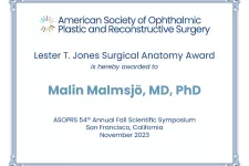 ASOPRS Lester Jones Anatomy Award. Picture.