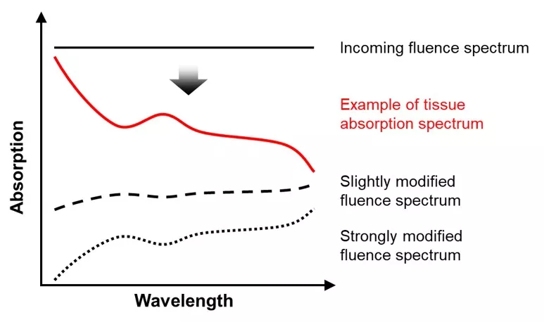 Fluence spectrum. Graph.